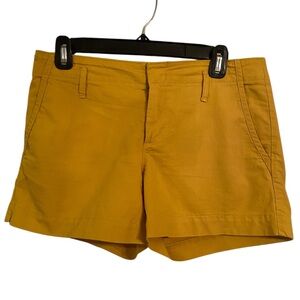 LOFT Women’s Mustard Yellow Cotton Blend Shorts Size 00
